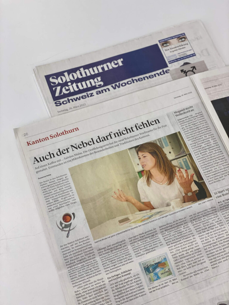 Sonderbriefmarke für Die Schweizerische Post Zeitungsberichte 01