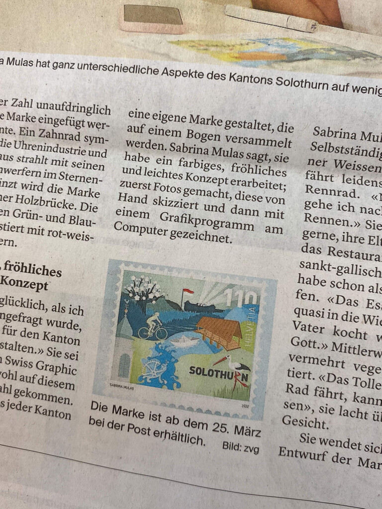 Sonderbriefmarke für Die Schweizerische Post Zeitungsberichte 03