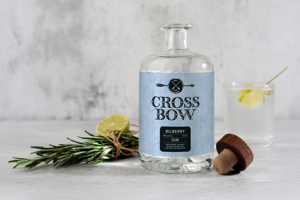 Crossbow Gin – Handwerkskunst für Produkt und Design Packaging, Illustration und verkaufsfördernde Massnahmen