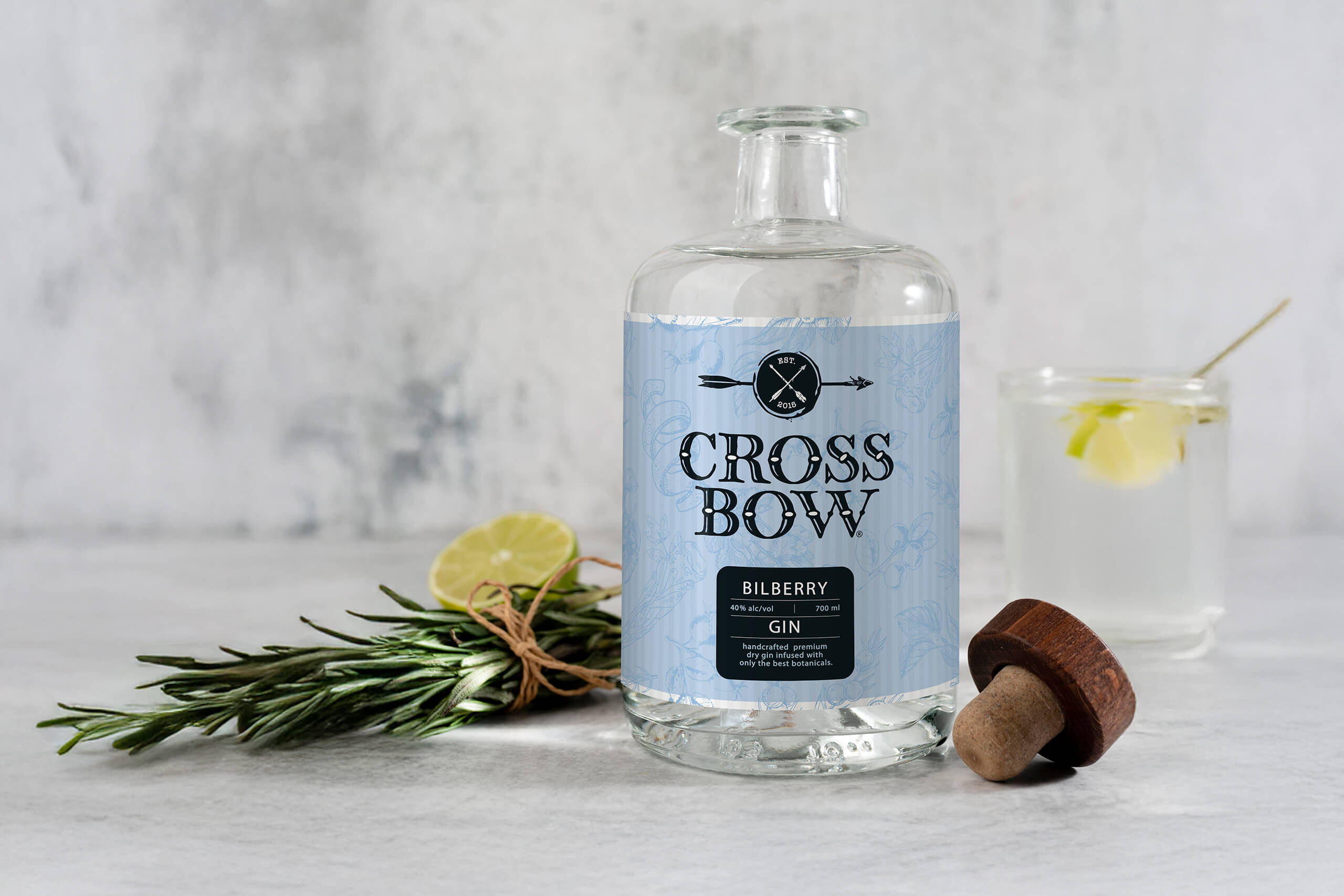 Crossbow Gin – Handwerkskunst für Produkt und Design: Packaging, Illustration und verkaufsfördernde Massnahmen