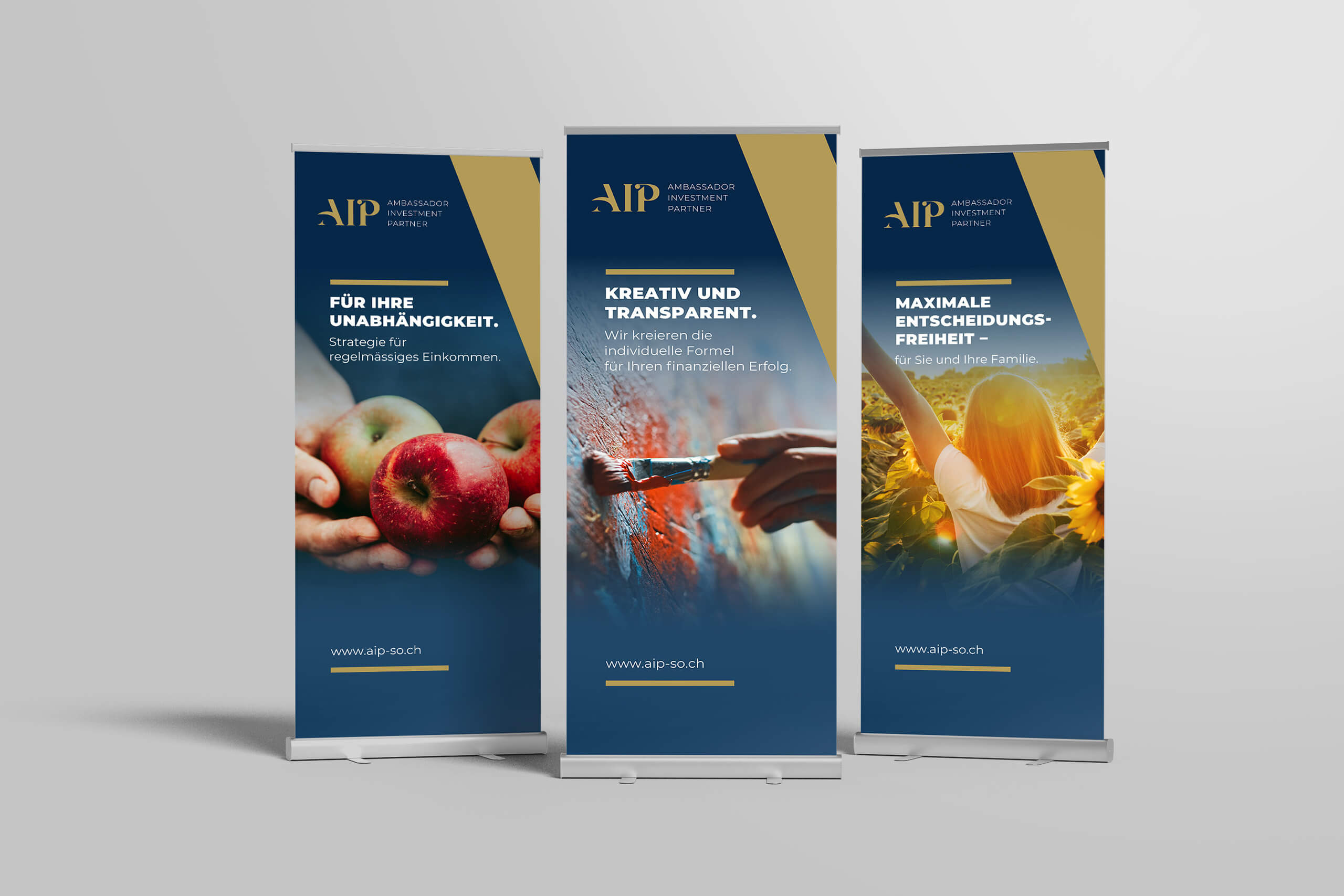 Ambassador Investment Partner – Out-of-Home-Kampagnen, Strassenplakate, Zeitungsinserate und Signaletik