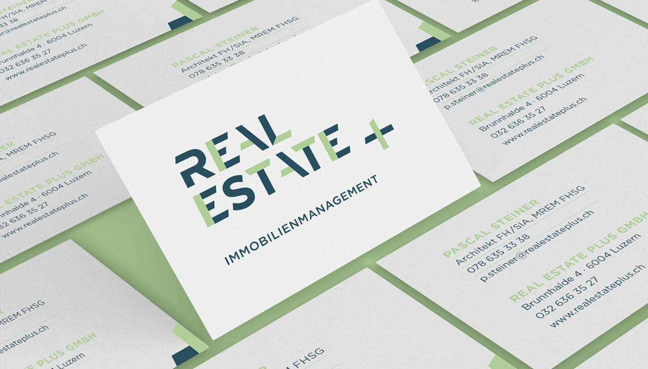 Real Estate Plus – Visuelle Klarheit, Logoentwicklung und illustrative Darstellung der Geschäftsfelder 00