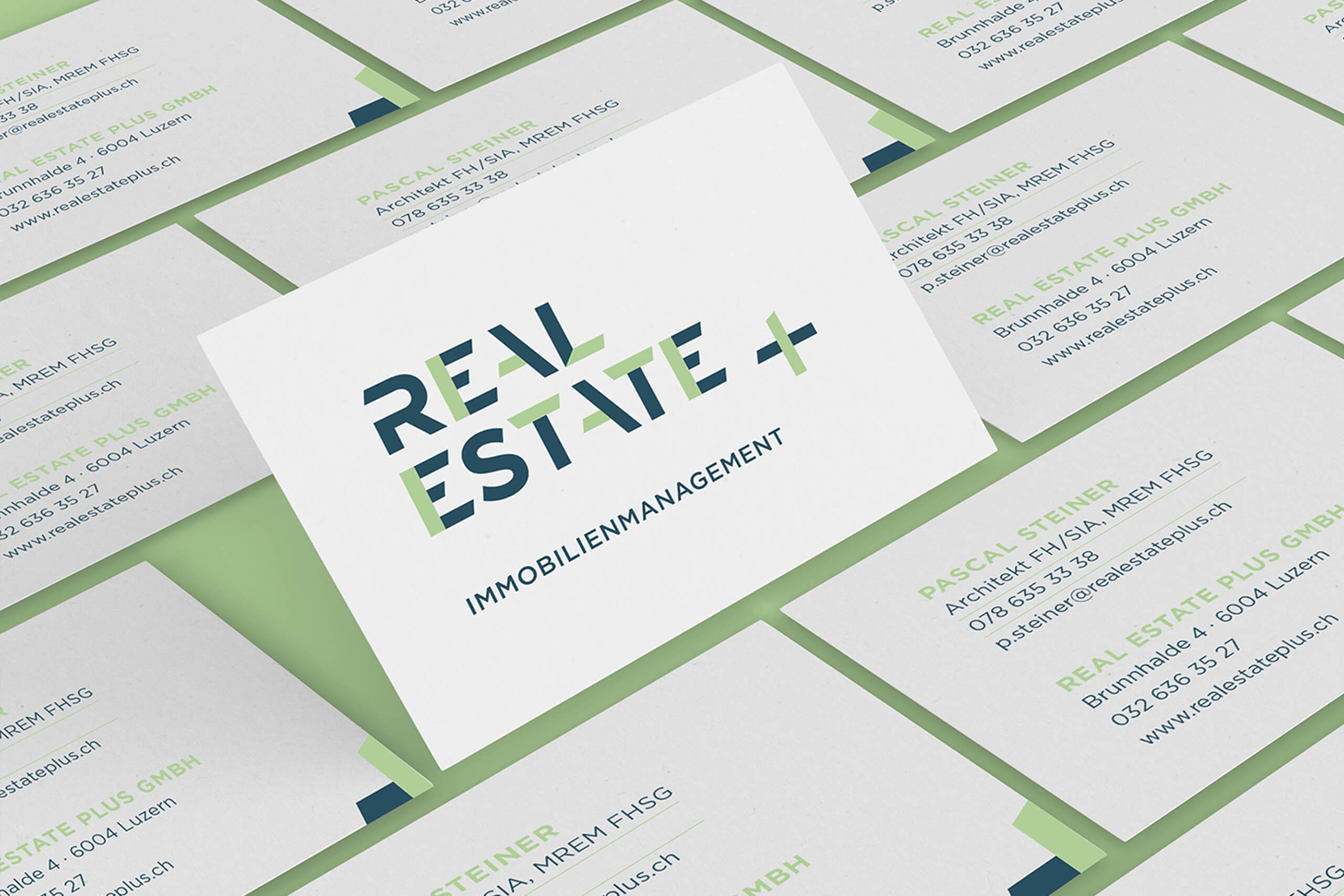 Real Estate Plus – Visuelle Klarheit, Logoentwicklung und illustrative Darstellung der Geschäftsfelder