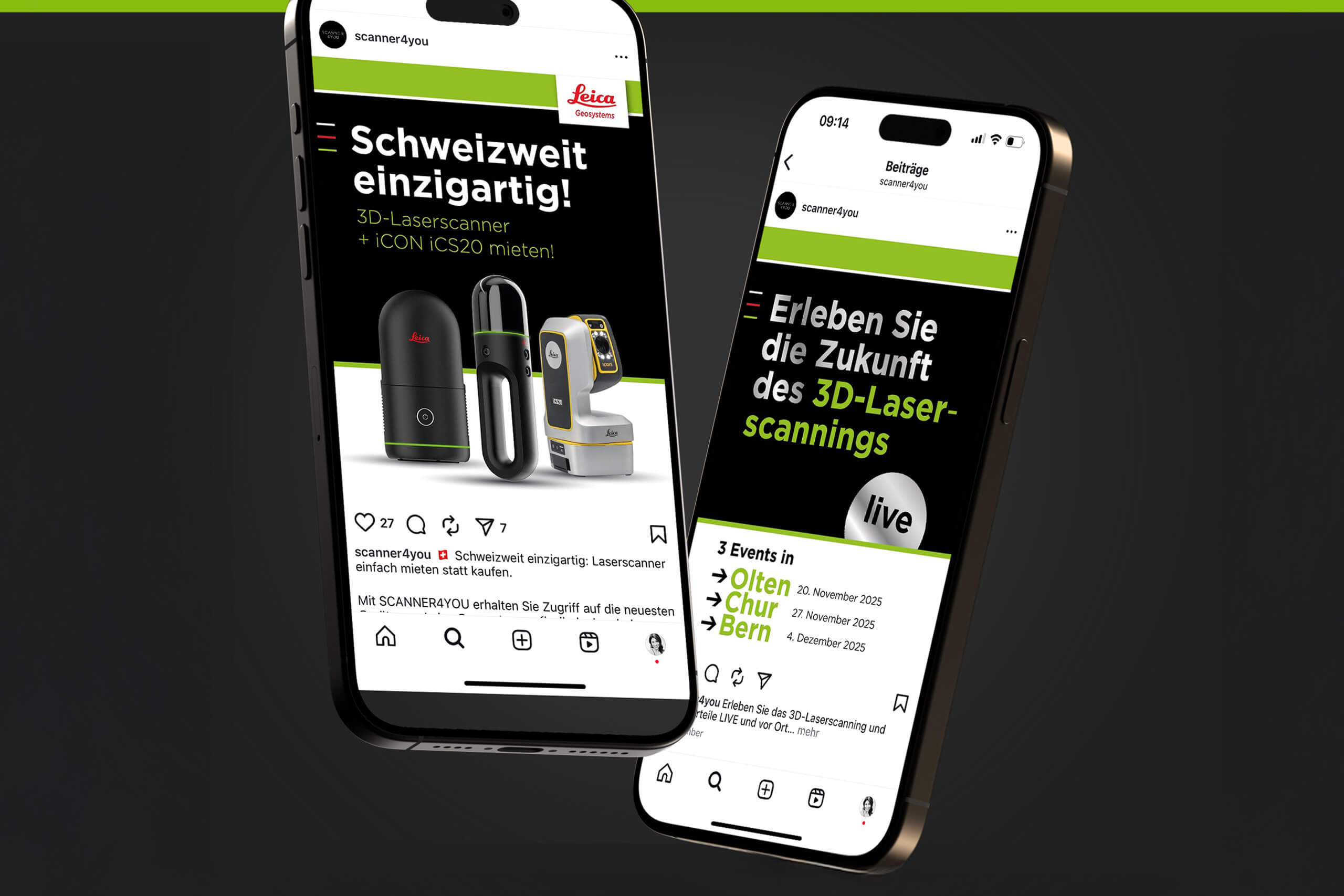 Scanner4You – Branding, Kampagnen und Website für 3D-Laserscanning in der Schweiz