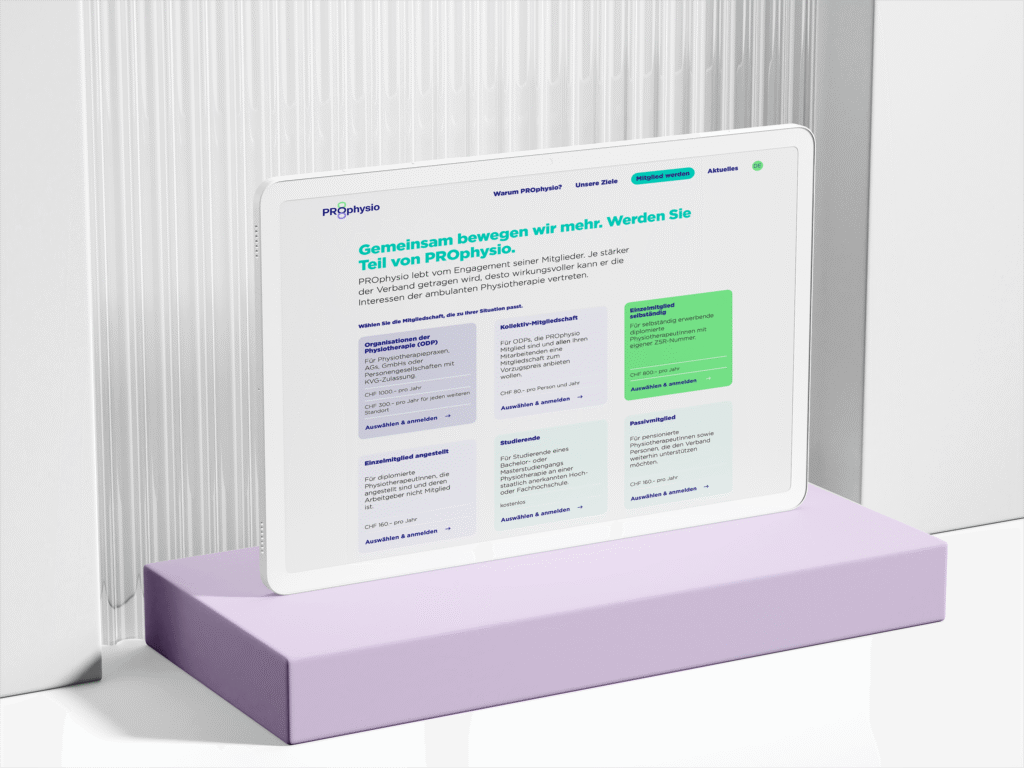 PROphysio – Der Verband für PhysiotherapeutInnen Für eine moderne, evidenzbasierte und wirtschaftlich tragfähige Physiotherapie. Die Zukunft der ambulanten Physiotherapie wird heute entschieden. Neue Rahmenbedingungen, steigende Qualitätsanforderungen und politische Entscheidungen prägen die Physiotherapie langfristig. Damit die ambulante Physiotherapie auch morgen stark bleibt, braucht sie heute eine starke Stimme. Warum braucht es PROphysio? Wir sind die starke Stimme für die ambulante Physiotherapie.