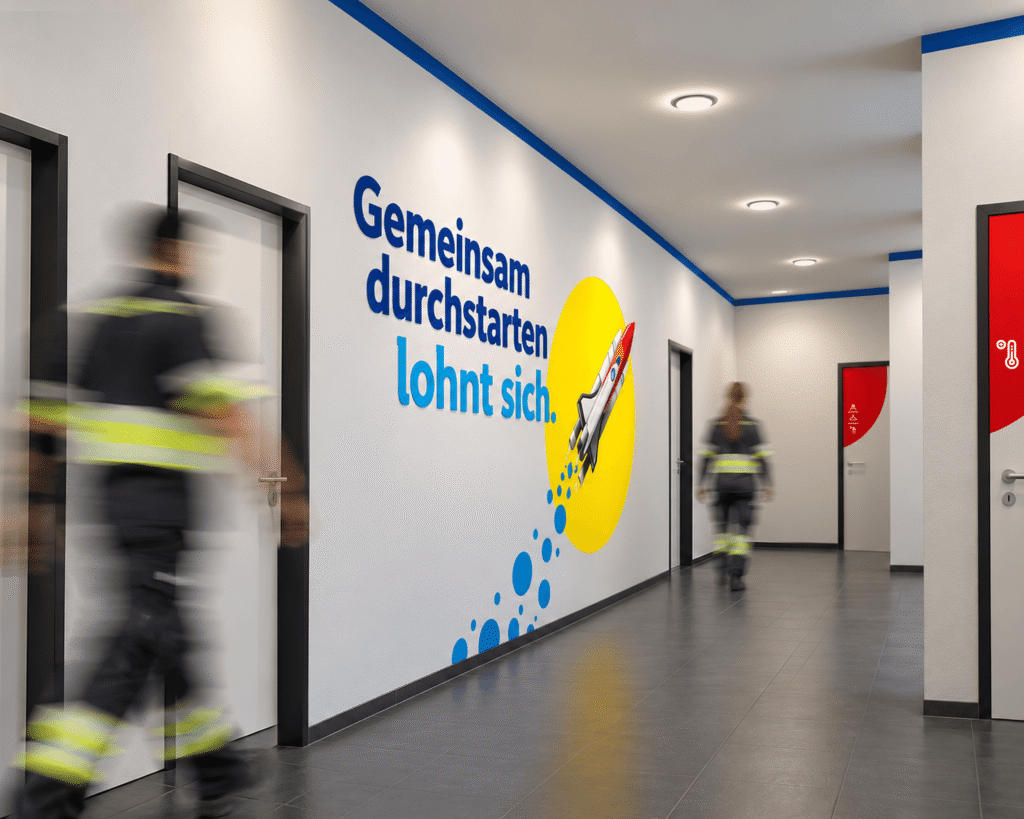 Lidl Schweiz Logistikzentrum in Derendingen Solothurn – Interior Branding Konzept mit Signaletik und Baubegleitung
