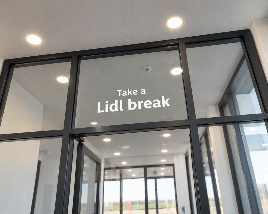 Lidl Schweiz Logistikzentrum in Derendingen Solothurn – Interior Branding Konzept mit Signaletik und Baubegleitung