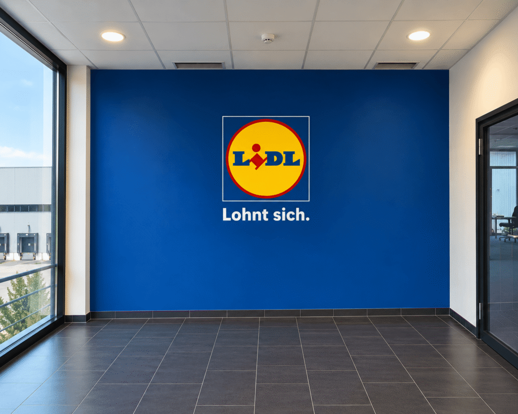 Lidl Schweiz Logistikzentrum in Derendingen Solothurn – Interior Branding Konzept mit Signaletik und Baubegleitung