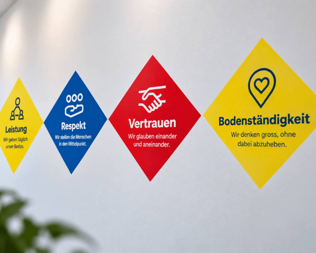 Lidl Schweiz Logistikzentrum in Derendingen Solothurn – Interior Branding Konzept mit Signaletik und Baubegleitung