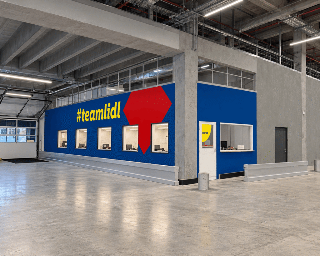 Lidl Schweiz Logistikzentrum in Derendingen Solothurn – Interior Branding Konzept mit Signaletik und Baubegleitung